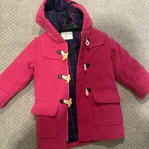 Jojo Mama Bebe Pink Hooded Toggle Coat